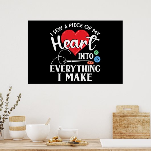 Seamstress Quilting Knitting Poster (Küche)