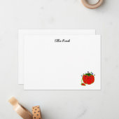 Seamstress Red Button Cushion Seamstress Mitteilungskarte (Vorderseite/Rückseite Beispiel)