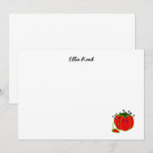 Seamstress Red Button Cushion Seamstress Mitteilungskarte (Vorne/Hinten)