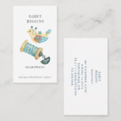 Seamstress Schneider Button Kissensohle Visitenkarte (Vorne/Hinten)