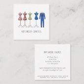 Seamstress Schneider Quadratische Visitenkarte (Vorne/Hinten)