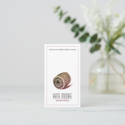 Seamstress Schneider Thread Visitenkarte (Stehend Vorderseite)