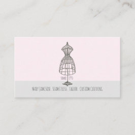 Seamstress Schneider Vintage Kleiderform Visitenkarte