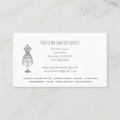 Seamstress Schneider Vintage Kleiderform Visitenkarte (Rückseite)