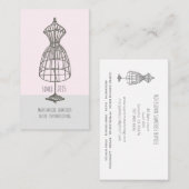 Seamstress Schneider Vintages Kleid Form Business  Visitenkarte (Vorne/Hinten)