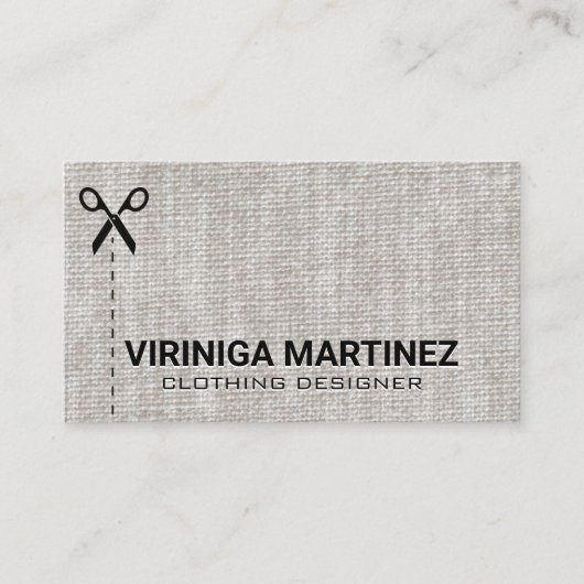 Seamstress Shears | Material Visitenkarte (Vorderseite)