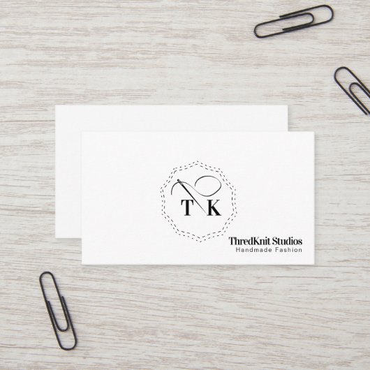 Seamstress Stickerei Tailor Nähnadel Logo Visitenkarte (Vorderseite/Rückseite Beispiel)