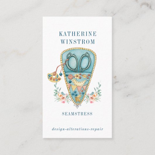 Seamstress Tailor Business Card Visitenkarte (Vorderseite)