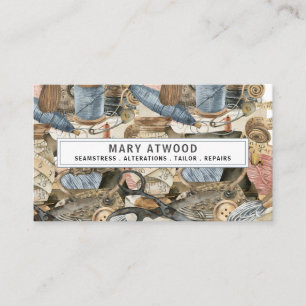 Seamstress Tailor Business Card Visitenkarte