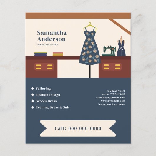 Seamstress & Tailor Flyer (Vorne)