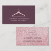 Seamstress Tailor Hanger Burgundy Visitenkarte (Vorne/Hinten)