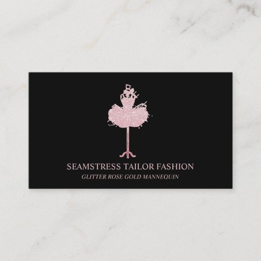 SEAMSTRESS TAILOR MANNEQUIN Rose Gold Visitenkarte (Vorderseite)