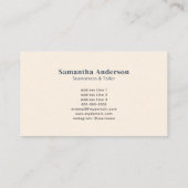 Seamstress & Tailor Visitenkarte (Rückseite)