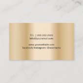 Seamstress Thread & Needles Modernes Gold Nähen Visitenkarte (Rückseite)