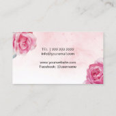 Seamstress Thread & Needles Vintages Blumennähen Visitenkarte (Rückseite)