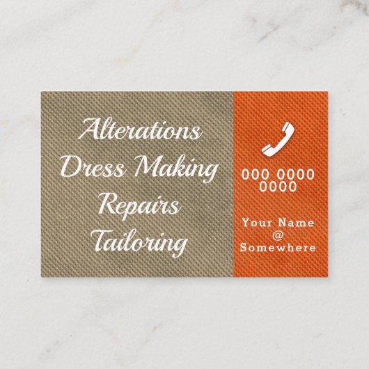 Seamstress Visitenkarte (Rückseite)