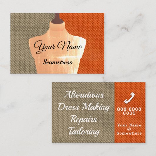 Seamstress Visitenkarte (Vorne/Hinten)