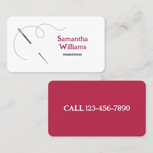 Seamstress Visitenkarte (Vorne/Hinten)
