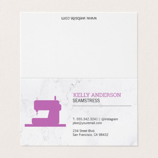 Seamstress | Wardrobe Designer Visitenkarten (Außenseite Aufgefaltet)