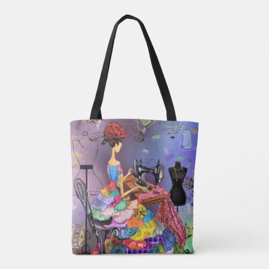 Seamstress Woman Tote Bag Tasche (Rückseite)