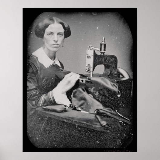 Seamstress Working Daguerreotype 1853 Poster (Vorne)