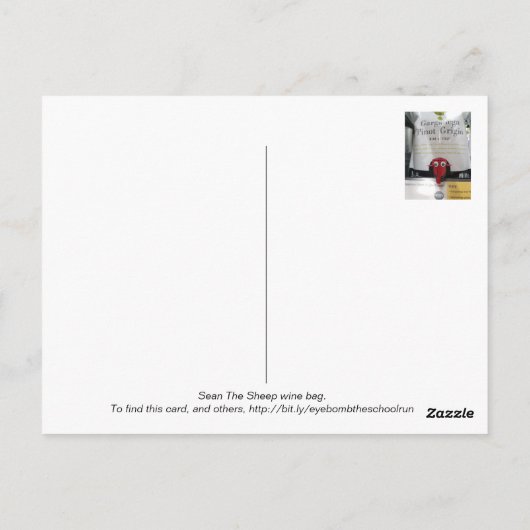 Sean die Schafweintasche… Postkarte (Rückseite)