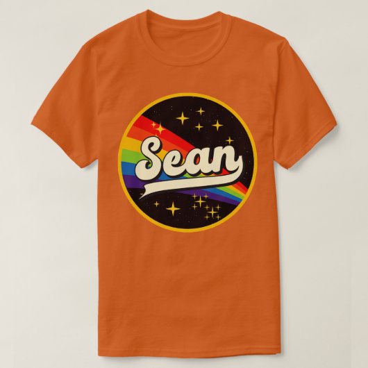 Sean Rainbow in Space Vintag Style T-Shirt (Design vorne)