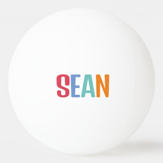 Sean Tischtennisball (Vorderseite)