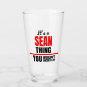 Sean, was man nicht den Namen verstehen würde Glas (Vorderseite)