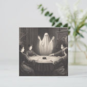 Seance mit Ghost erscheint antike Illustration Karte (Stehend Vorderseite)