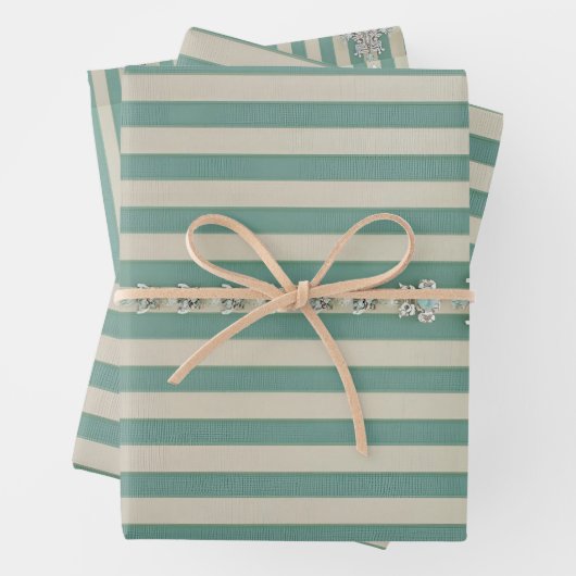 Seaoam Striped Crystal Trees Geschenkpapier Set (Beispiel)