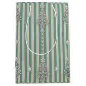 Seaoam Striped Crystal Trees Mittlere Geschenktüte (Vorderseite)