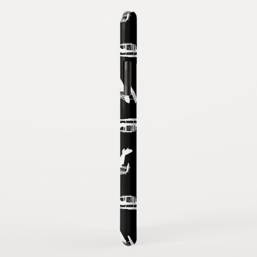 Seaplane Airplane Silhouettes Print Pattern Design Case-Mate iPhone Hülle (Hinten/Rechts)