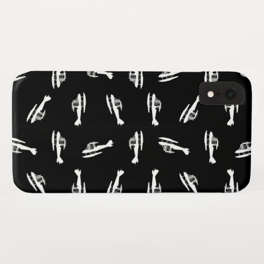 Seaplane Airplane Silhouettes Print Pattern Design Case-Mate iPhone Hülle (Rückseite (Horizontal))