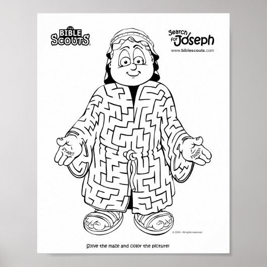 Search for Joseph Activity Maze Poster (Vorne)