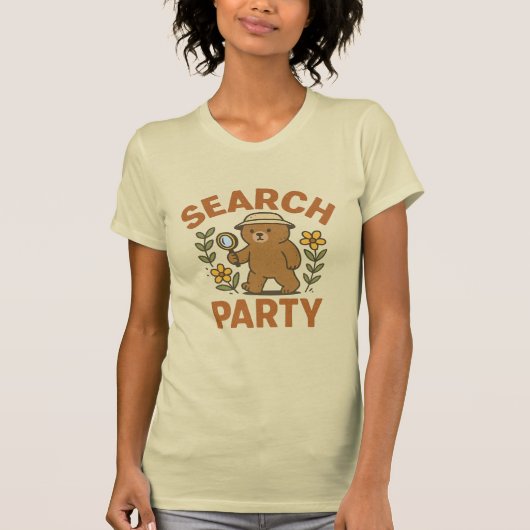 “Search Party” Bear T-Shirt (Vorderseite)
