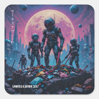 "Search Squad Ω" Quadratischer Aufkleber