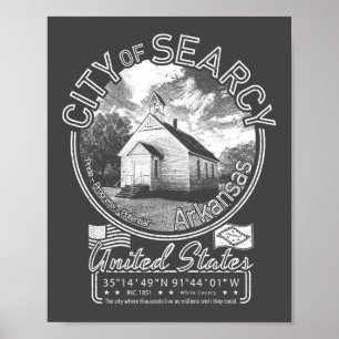 SEARCY ARKANSAS - VINTAGE WHITE CHAPEL POSTER