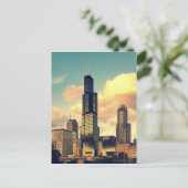 Sears Tower / Williams Tower Postcard - Sunset Postkarte (Stehend Vorderseite)