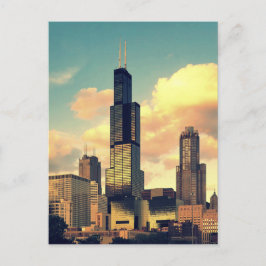Sears Tower / Williams Tower Postcard - Sunset Postkarte