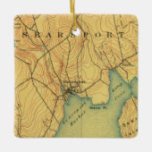 Searsport Maine Karte 1915 Keramikornament (Vorderseite)