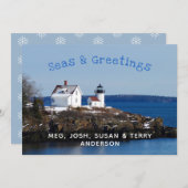 Seas and Greeting Lighthouse Holiday Card (Vorne/Hinten)