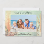 Seas and Greetings Beach Foto Feiertagskarte (Vorderseite)