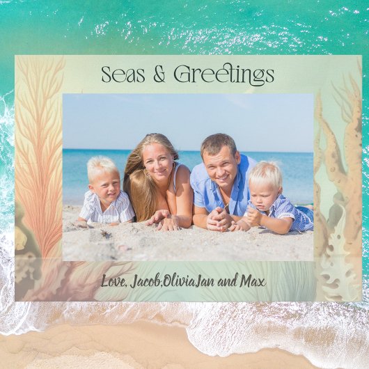 Seas and Greetings Beach Foto Feiertagskarte