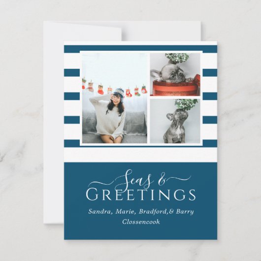 Seas and Greetings Blue 3 Foto Weihnachten (Vorderseite)
