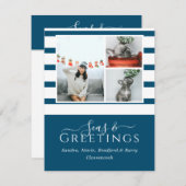 Seas and Greetings Blue 3 Foto Weihnachten (Vorne/Hinten)