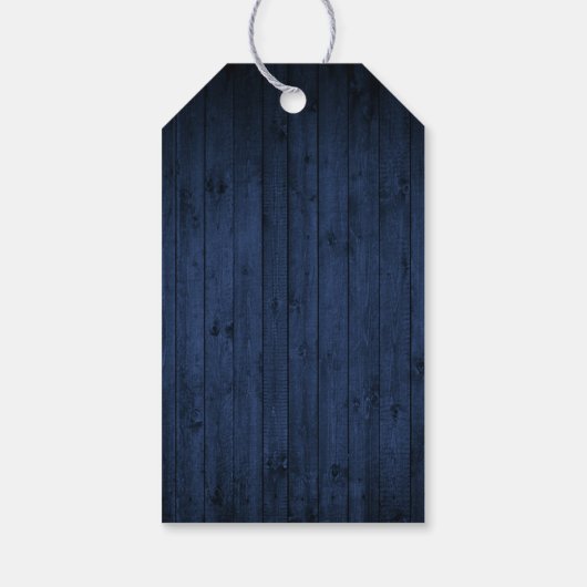 Seas and Greetings Blue Wood Poinsettia Anchor Geschenkanhänger (Rückseite)