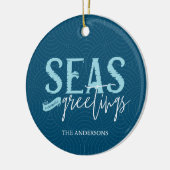 Seas and Greetings Foto Keramik Ornament (Links)