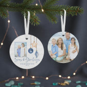 Seas and Greetings Seashell Holiday Foto Ornament