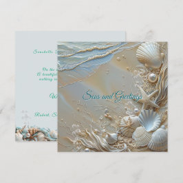 Seas and Greetings Starfish Muscheln Pearls Karte